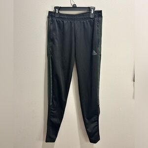 Adidas Black and Olive Joggers with side zippers